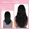 MAXITA Hair Extensions Tape in Natural Black Hair Extensions Tape in Extensions Remy Human Hair Seamless Straight Human Hair Extensions 18 Inch 20pcs 50g Real Human Hair for Women