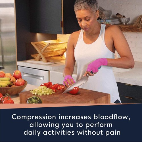 Copper Compression Arthritis Gloves | Fingerless Arthritis Carpal Tunnel Pain Relief Gloves For Men & Women | Hand Support Wrist Brace For Rheumatoid, Tendonitis, Swelling, Crocheting, Typing