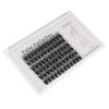Bodermincer 72pcs Wide Cluster 3D Effect Glue Bonded Mink Super Cluster Eyelash Home Eyelash Extension Eyelashes D Curl Individual Lashes Makeup (16mm)