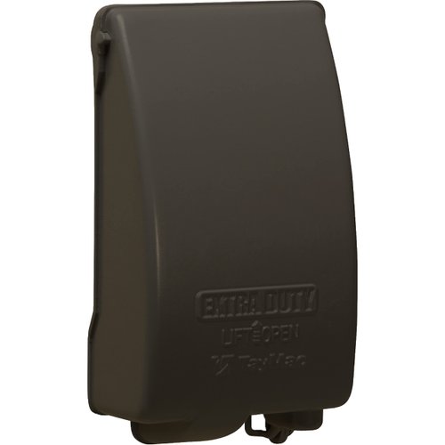 TayMac MX4280Z EXTRA DUTY Bronze 1-Gang Expandable Weatherproof In-use 3-1/4-in. Electrical Outlet Cover for Home Improvement, Outdoor Outlet Cover for Electrical Box, UFAST Configuration