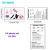 Cute Halloween Tattoos Pink Temporary Tattoo Stickers 83 Pcs Trick or Treat Fake Tattoos Halloween Party Favors Goodie Bags Gift Stuffers School Prize