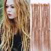 Dreadlock Extensions Human Hair Full Handmade Dreads Locs 10 Strands/Pack Crochet Braiding Hair Extensions (20 inch, Human hair dreads Brown-20'')