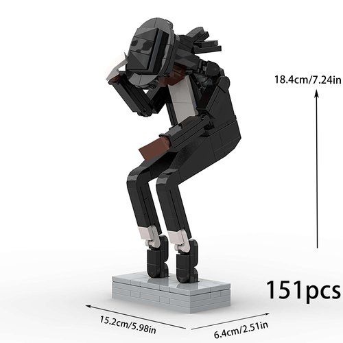 BeeEtMoc Dancer MOC Building Blocks,Musicians Blocks Building Sets Toys,Figures Building Bricks for Kids and Adults-151PCS 810001 (151black)