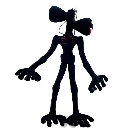 Dr.STONE Siren Head Plush Toys Limbs Movable Plush Toy Anime Black cat and Dog Doll Whistle Man Funny Doll，Plush Toys for Home Party Gift Birthday Gift（Black）