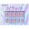 BTArtbox Press on Gel Nails - 30Pcs Salon Like French Tip Short Nails, No Fade, Seamless Glue on Nails for Nail Art Manicure