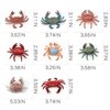 Ocean Sea Marine Animal Model Figures 8 PCS Realistic Crab Figurines Party Favors Supplies Cake Toppers Set Toys for Boys Girls Kid Toddlers