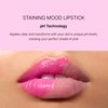 Ruby Kisses Staining Mood Lipstick, Prestige Glitter pH Color Changing Lipstick, Lightweight Hydrating Formula with Coconut Oil, Long Lasting Satin Finish Color