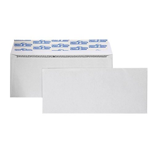 EnDoc #9 White Envelopes Self Seal Security Tinted - 3 7/8 x 8 7/8 inch - 100 pack - Windowless Security Envelopes Peel and Seal - Plain Mailing Business Envelopes - 24 lb Paper Letter Envelopes