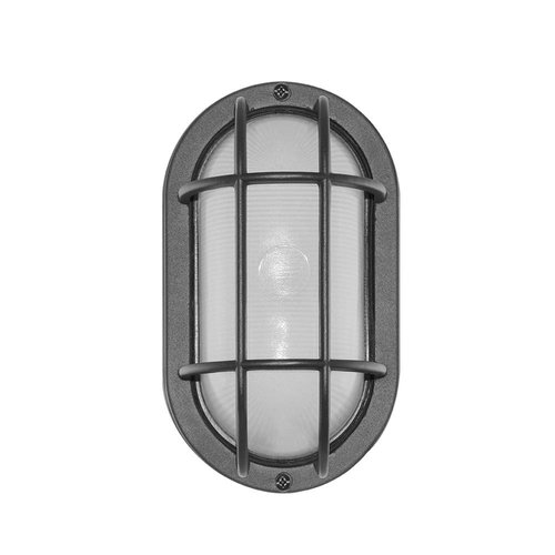 Euri Lighting EOL-WL13BK-2050e Aluminum Housing, Bulkhead Outdoor Integrated LED Wall Light, Wet Rated, 6.2 Watts, 434 Lumens, 5000K Cool White, Energy Star, 2 Year, 50K Hour Warranty