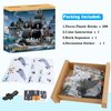 BRICK STORY Pirate Ship Building Sets Pirates Model Kits 298 Pieces Creative Black Ships Building Blocks Toys Gift for Boys Ages 6+, Pirate Themed Boat Collection Toy for Kids & Adult