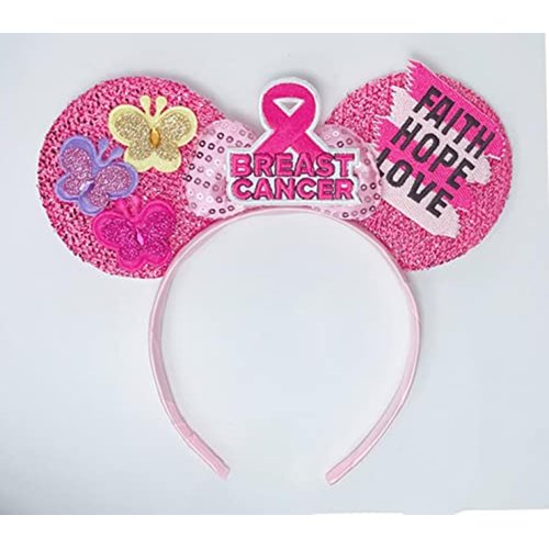 Atvscay Breast Cancer Awareness Ribbon Headbands and Survivor Sash Set for Women, Breast Cancer Party Supplies, Survivors Warrior Sash Gifts For Cancer Walks Or Fundraiser events (pink, M)