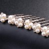 Anglacesmade Bridal Hair Pins Crystal Hair Pin Pearl Bobby Pins Wedding Headpiece Bridesmaid Flower Girl Hair Accessories for Women and Girls(Rose gold)