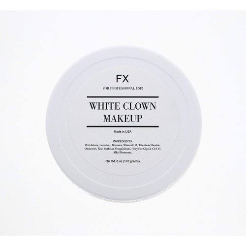 Liquid Latex Fashions - White Halloween Face Makeup for Adults and Kids, Clown Face Paint, Ideal for Artwork, Theater, Parties, Cosplays and Concerts- 6 Oz