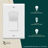 TOPGREENER Kalide Dimmer Light Switch, LED Dimmer Switch, Full Range Dimming, Single Pole/3-Way, 120VAC, 60Hz, 300W LED/CFL, Neutral Wire Not Required, Wall Plate Included, White, 6 Pack