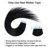 SUYYA Tape in Hair Extensions Human Hair 18 inches 50g/pack 20pcs Straight Seamless Skin Weft Jet Black Tape Hair Extensions (18 inches #1 Jet Black)