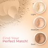 LIGHT CONCEALER with Blending Brush Mineral Makeup Matte Loose Corrector Powder Bare Skin Cover Up Hide Blemishes Redness Under Eyes Dark Circles Scars Baked On Full Coverage SPF 20
