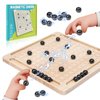 Magnetic Induction Chess Game Set, Commodum 2025 New Table Top Magnet Chess Game, Magnetic Rocks Game Puzzle Toy Family Party Strategy Game for Kids Adults, Magnet Chess Game Board with Stones