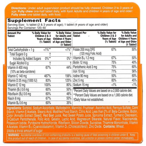 Flintstones Chewable Kids Vitamins with Immunity Support*, Multivitamin for Kids and Toddlers with Vitamin C & more, 60ct