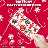 111 PCS Christmas Candy Cane Birthday Party Decorations Favors Supplies Decor Christmas Sweet Candy Red and White Xmas Temporary Tattoos Stickers Gifts For Girls Boys Classroom School Prizes Reward