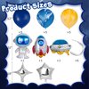 LovesTown 120PCS Space Party Balloon Garland, Universe Space Planets Party Decorations Kit UFO Rocket Astronaut Latex Balloons for Boys Kids Multi