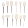 Nail Drill Bits, 12 Pcs Wool Felt Nail Grinding Polishing Head for Women Nail Salon Manicure Pedicure Drills Nail Drill Bits Set Accessory Grinding Polishing File Heads Tools Cuticle Nail Drill Bit