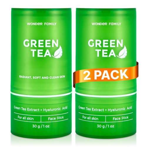WONDER FAMILY Green Tea Mask Stick - Pore Cleaner Green Stick - Prevents Blackheads - Moisturizin...