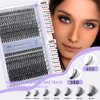 DIY Lash Extension Kit 280 Pcs Lash Clusters Kit Individual Lashes Natural 9-16mm D Curl with Bond Seal Tweezers Pearl Stickers False Eyelash for Beginner Eyelash Extensions at Home (40D+50D)