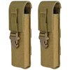 IronSeals Tactical Flashlight Pouch Holster Case Belt Pouch, Molle Organizer Pouch EMT Mini Scissor Tool Pouch (2 * Tan)