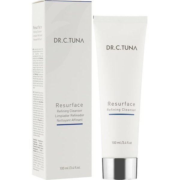 FARMASi Resurface Dr. C. Tuna Cleansing Gel, 100ml/3.38flOz - Exfoliating Face Cleanser, Deep Cleansing, Smooths Skin, Daily Use, Skincare, Gentle Exfoliation, Purifying Cleanser