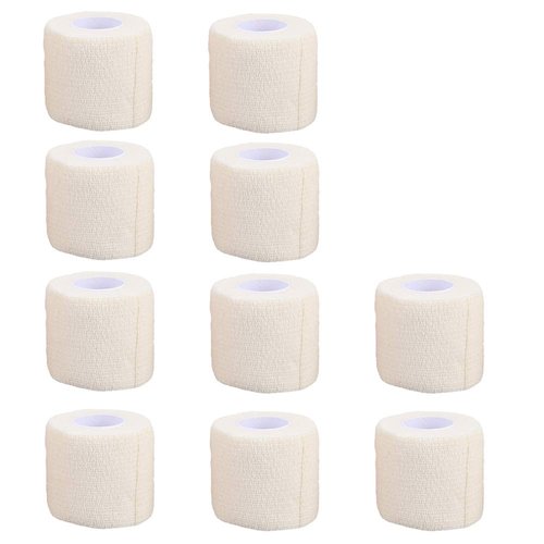 ETOPARS 10 X Self Adhesive Cohesive Wrap Bandages Strong Elastic First Aid Tape White for Wrist Ankle Sport 2" X 5 Yards