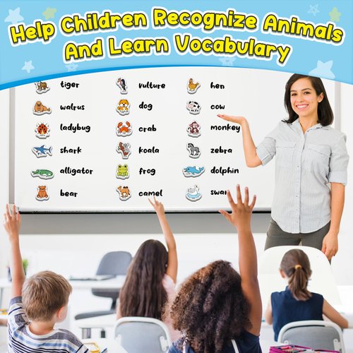 Broytain 40 Animal Fridge Magnets for Toddlers,Animal Foam Refrigerator Magnets Toys for Kids Whiteboard,Learning Games,Educational Toys,Preschool Kindergarten Learning Activities Homeschool