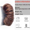 Light Brown Invisible Hair Pad, Bump Up Comb for Thinning Hair, False Hair Clip Princess Styling Hairpin for Girls Women