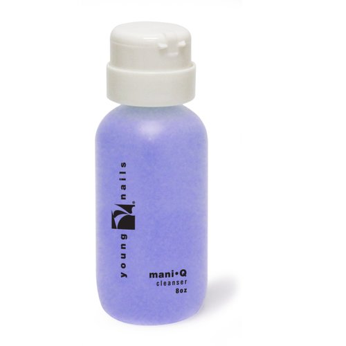 Young Nails Mani Q Gel Nail Cleanser - Nail Surface Cleanser for Gel Polish, Sticky Gel Residue Remover, After-Curing Gel Polish Cleanser, 8 fl oz
