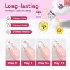 SAVILAND Builder Nail Gel: Clear Pink Gel Builder for Nail Thickening Castor Oil Vitamin E Extension Gel Strengthener Gel Builder in a Bottle LED Nail Lamp Cured Hard Gel Home Nail Care Repair