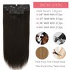 Loxxy Human Hair Clip in Extensions Thin PU Weft Natural Black Invisible Seamless Clip in Hair Extensions Real Human Hair Natural Straight Thick Remy Invisi Edge 130g 7Pcs 18Inch