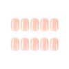 Pink Press on Nails Short Square Fake Nails With Solid Color Design Full Cover False Nails Glossy Glue on Nails Stick on Nails Cute Press on Nails Reusable Artificial Nails for Women DIY Manicure
