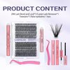 Lash Extension Kit DIY Lash Clusters Eyelash Extension Kit 9-16mm Individual 280pcs Lashes Kit with Lash Bond and Seal Lash Tweezers for Self Use (30D&40D, 0.07D, 9-16mm, Kit) (purple)