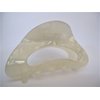 Generic Pearly white iridescent marbled design arch hair claw clip