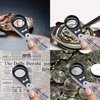10x Foldable Pocket Magnifier Loupe with UV and LED Light for Jewelry, Rocks, Coins, and Antiques - Illuminated Magnifying Tool for Eye, Stamps, Watches, Hobbies, and Gems
