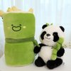 FEQOQO Panda Stuffed Animal Cute Panda with Bamboo Plush Doll Soft Panda Bear Plush Hugging Pillow for Kids Birthday Gifts