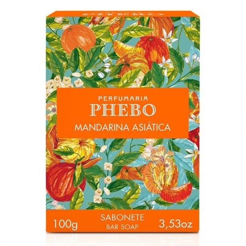 Phebo - Linha Mediterraneo - Sabonete em Barra Mandarina Asiatica 100 Gr Mediterranean Collection - Asian Mandarin Bar Soap Net 3.52 Oz