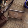 Christian Art Gifts Checkbook Cover for Women & Men Trust in The Lord Christian Brown Wallet, Faux Leather Christian Checkbook Cover for Duplicate Checks & Credit Cards - Proverbs 3:5-6
