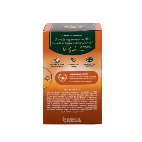 Ahmad Tea Black Tea, Cinnamon Haze Teabags, 20 ct (Pack of 6) - Caffeinated & Sugar-Free