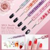 32pcs Nail Art Brushes,Acrylic Nail Brush,Nail Brushes For Nail Art,Nail Art Dotting Tool Set,Nail Art Tool Set,Nail Art Liner Brush,Nail Dust Brush,Nail Drawing Pens For Beginners And Salon Home Use