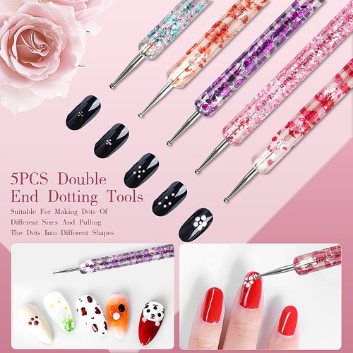 32pcs Nail Art Brushes,Acrylic Nail Brush,Nail Brushes For Nail Art,Nail Art Dotting Tool Set,Nail Art Tool Set,Nail Art Liner Brush,Nail Dust Brush,Nail Drawing Pens For Beginners And Salon Home Use