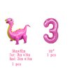 Pink Dinosaur Party Supplies,Baby Grl Pink Dinosaur Three Birthday Dino-Rex Party Decorations ,Dinosaur 3 Years Old Birthday Party Supplies Pink Dinosaur Party Supplies