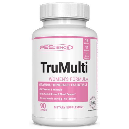 PEScience TruMulti Women's, Multivitamin with Premium Quality Vitamin C, D, Zinc for Immune & Stress Support, 90 Capsules