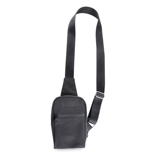 Ooze Smell Proof Crossbody Pouch - Luggage Bags - (Black Crossbody Bag) -8.5 X 5 X 1.75 - Carbon Lining - Discreet Travel Bag - Odor Proof Bag - Herb Guard