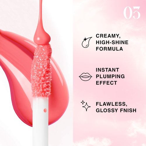 SELESTIA BEAUTY Lip Plumper Gloss Lip Job - Plumping Lip Gloss with Glossy Finish - Lip Pump Gloss with Hydrating & Smoothing Formula - 0.14 Fl Oz (Bloomgasm)