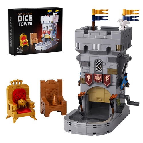 JMYZBD Dice Tower Dice Tray Set Building Blocks Sets Toys, DND Dice Building Kits, Model Collection Decor, Gifts Idea for Adult Fans (481 Pcs)